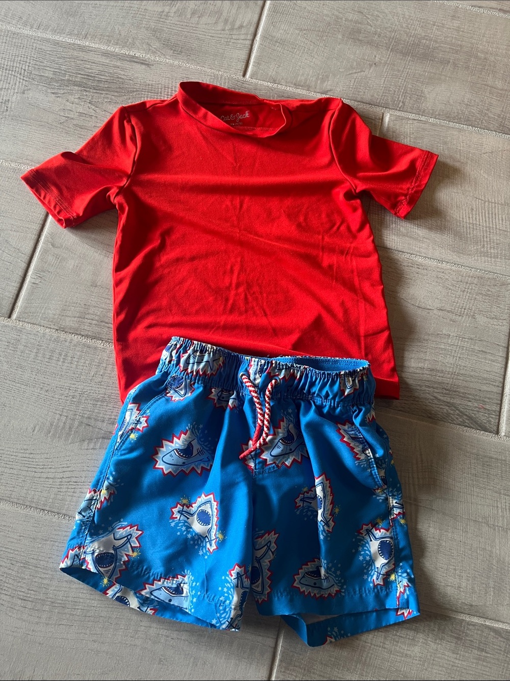 Cat & Jack Bright Red Kids Tee